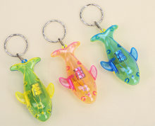 Auto Light Keyring Acrylic fish LED Customized Keychain