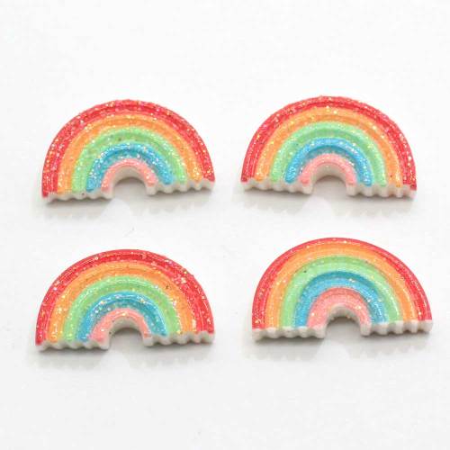 Wholesale Resin Kawaii Colorful Cloud Flatback Charms Colorful Cloud Artificial Crafts Slime Filler Diy Ornament