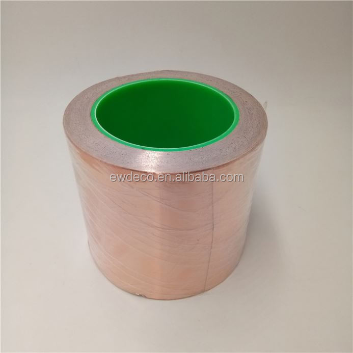 Factory Price High Temperature Adhesive Wrap Tape Hot Selling Double Sided Cooper Electrically Conductive Copper Foil Tape