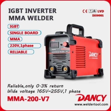 ZX7 Single phases IGBT 200amp DC MMA welder