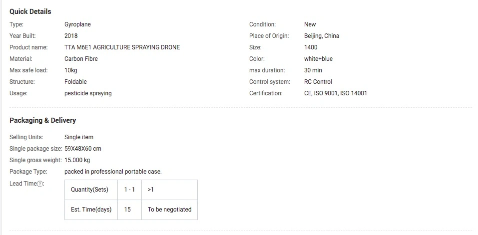 Protection Spraying Uav Sprayer Seeder Agriculture Drone