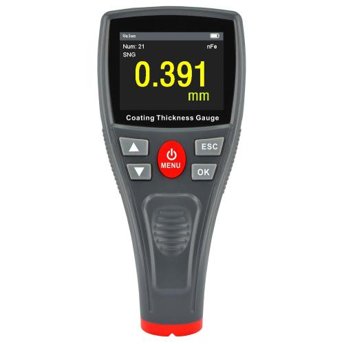 A digital coating thickness gauge with high-definition display