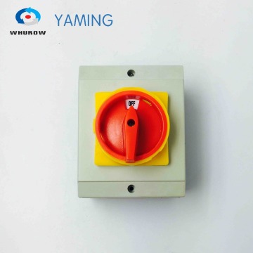 Disconnected Isolator switch YMD11-32D 3P 690V with enclosure waterproof load break rotary changeover cam switch