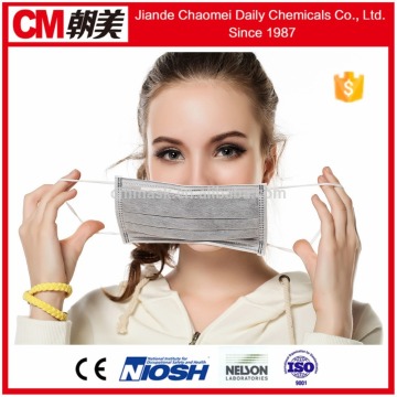 CM Non woven 3-layer PP surgical disposable face mask with round or flat elastic band