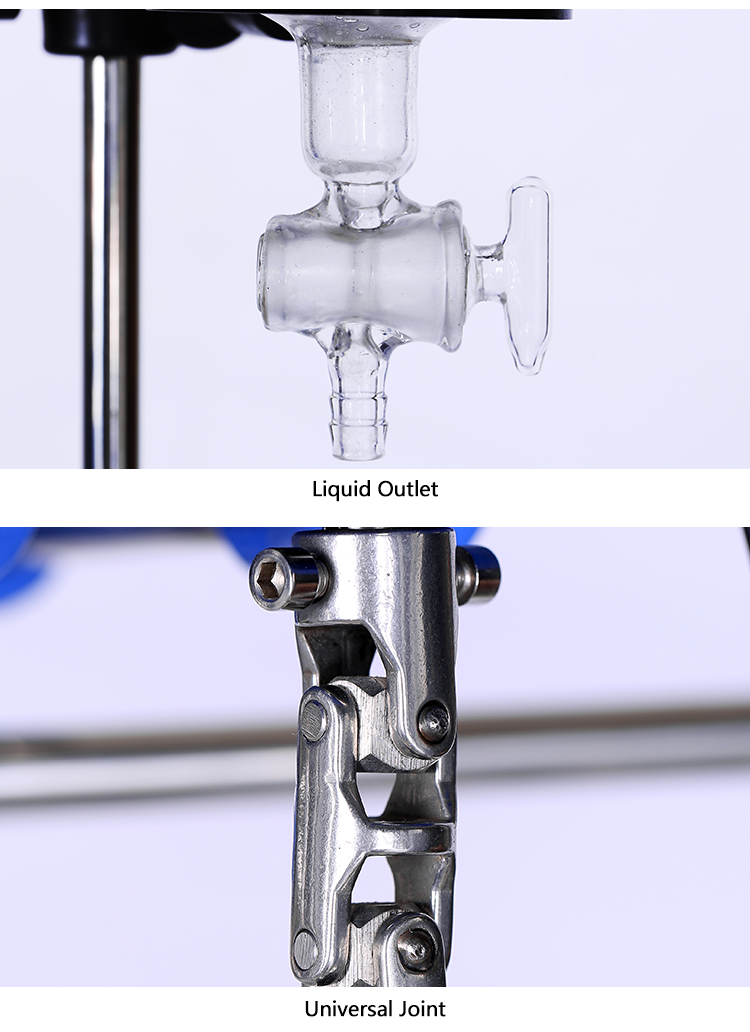 Lab vacuum fractional distillation glass reactor