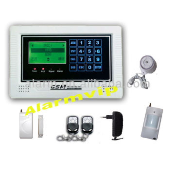 gsm addressable burglar alarm system wireless