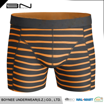 Men underwear manufacturer men boxer briefs stripe printed boxer shorts cotton men's trunk
