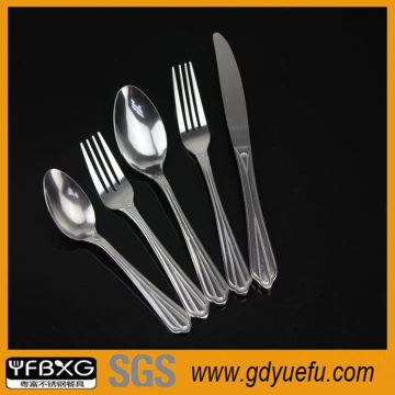 YF cutlery with plastic handle cutlery set wooden box