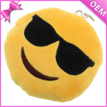 6cm Dia Round Soft Plush Emoji Keychain, Emoji Emotion Keychain, Emoji Keychain