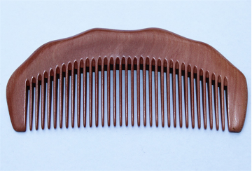 Half Moon Shaped Toothed Healthy Hair Care Peach Wood Comb