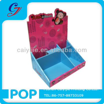 PDQ pink cardboard counter display