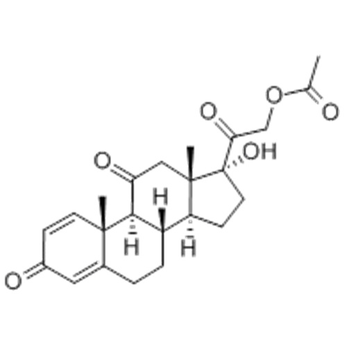 Pregna-1,4-dieno-3,11,20-triona, 21- (acetiloxi) -17-hidroxi-CAS 125-10-0
