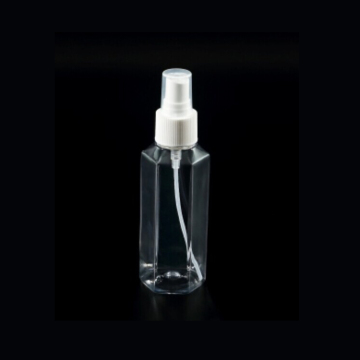 Factory black white sprayer pump 110ML Plastic PET serums bottle
