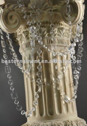 30ft Clear Acrylic Crystal Bead Strands