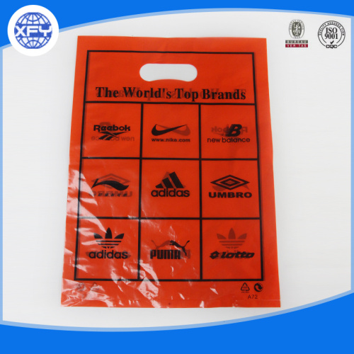 Transparent plastic shopping bag