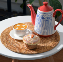 Handmade Rattan Mat for Tea Sets and Home Restaurants