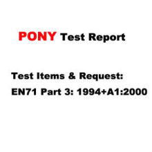 Test Report of Retroreflective Fabrics EN71-3(EU Enviroment Protection)