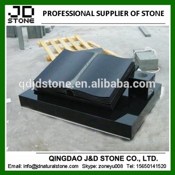 Black Granite Book Tombstone