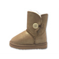 Fashion Girls Winter Fur Fodrade Gold Boots Kids