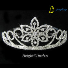 Bridal flower crystal crown CR-004