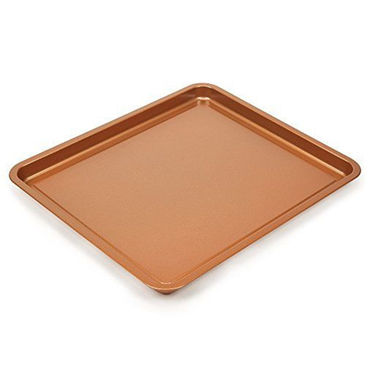 Manufacturer direct sell Non-Stick Oven Basket Tray Copper Air Fryer Copper Crisper Baking Tray