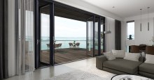 Bi-Fold Aluminum Doors Modern Patio Entrance