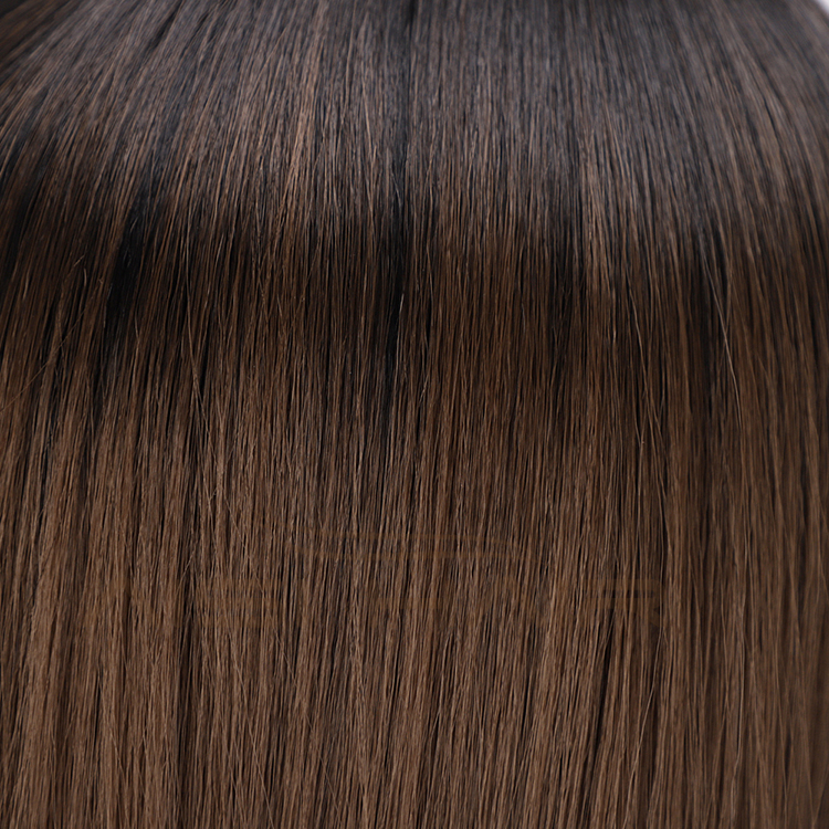 Aisi Hair 26 Inch Long Silky Straight Swiss Lace Wig Wholesale Middle Part Ombre Brown Synthetic Hair Wigs For Black Women