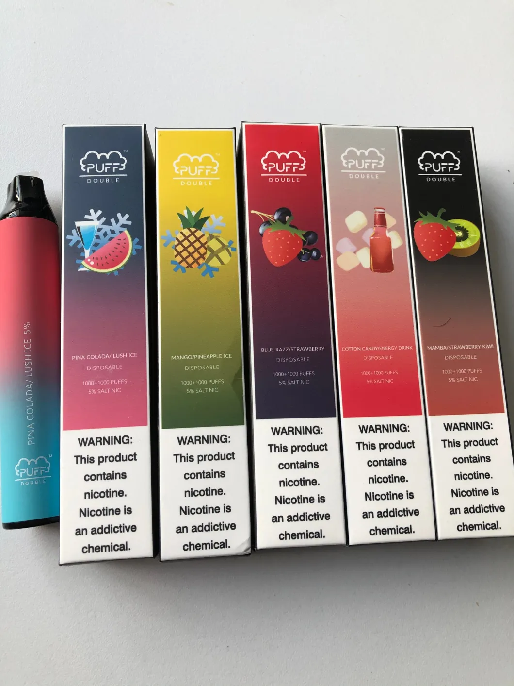 2021 Newest Disposable Vape 2 Flavours in 1 Pod Puff Double with 2000 Puffs