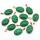 Pendentif en jade vert ovale pour fabriquer un collier de bijoux 18x25 mm