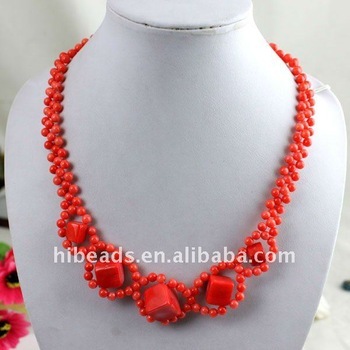 Rare red coral necklace designs CN0010