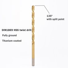 Twist Drill Bit per alluminio in plastica in legno