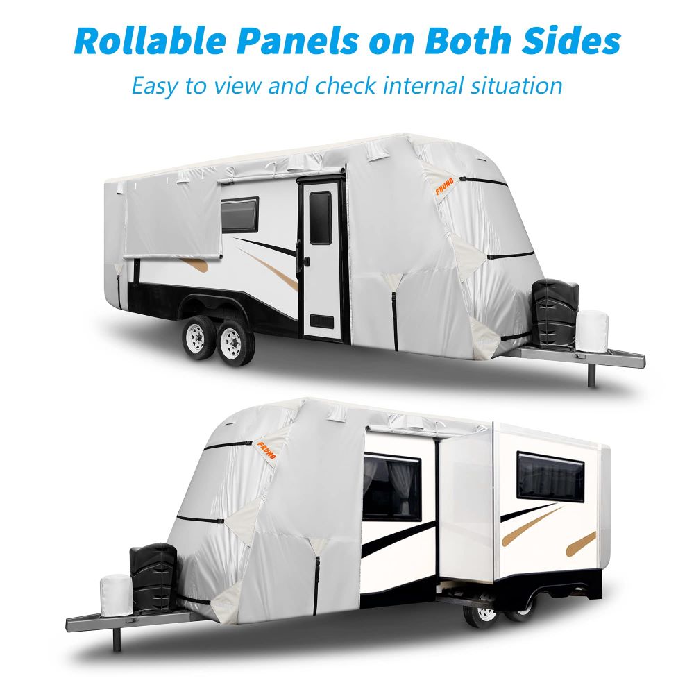 Ravel Trailer RV Cover 24&#39;8 &quot;-27 &#39;a prueba de viento y anti-UV