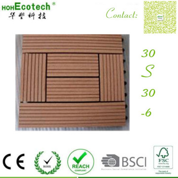 Snap-together DIY tiles easy install interlocked wpc deckings