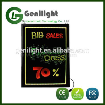 China Alibaba Supplier Attractive Sign Board Led Writing Board Magic LED Write Glow Board