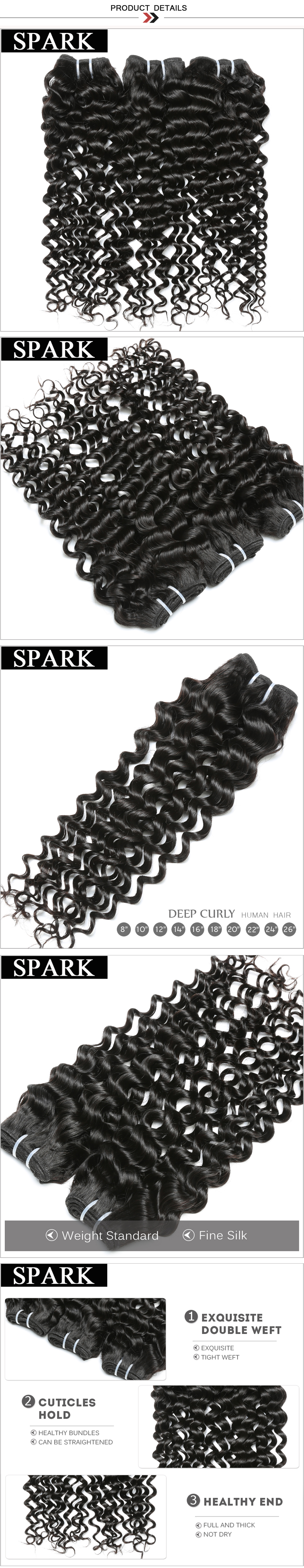 12A Brazilian Virgin Hair Extensions Afro Kinky Curly Natural Black 100% Unprocessed Human Hair Weave Bundles SPARK