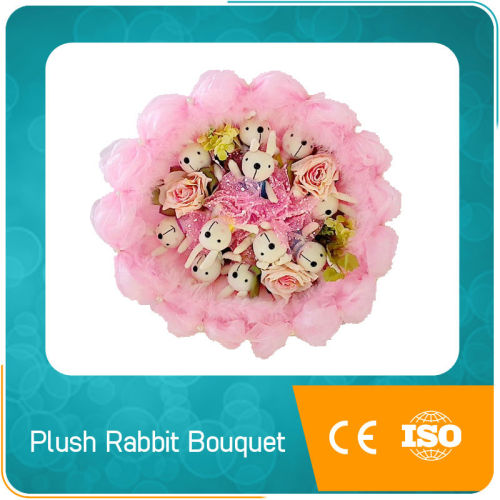 plush rabbit toy cartoon bouquet for girl friend gifts