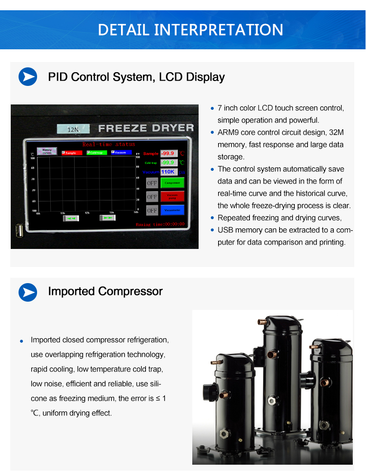 Laboratory Mini Lyophilization Machine/Freeze Dryer Home