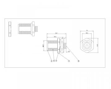 Waterproof Board Side Lock Front Panel M12 SW15T