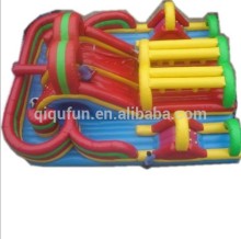 New designed inflatable pool slide with obstacle ,inflatable obstacle slide , inflatable obstacle course