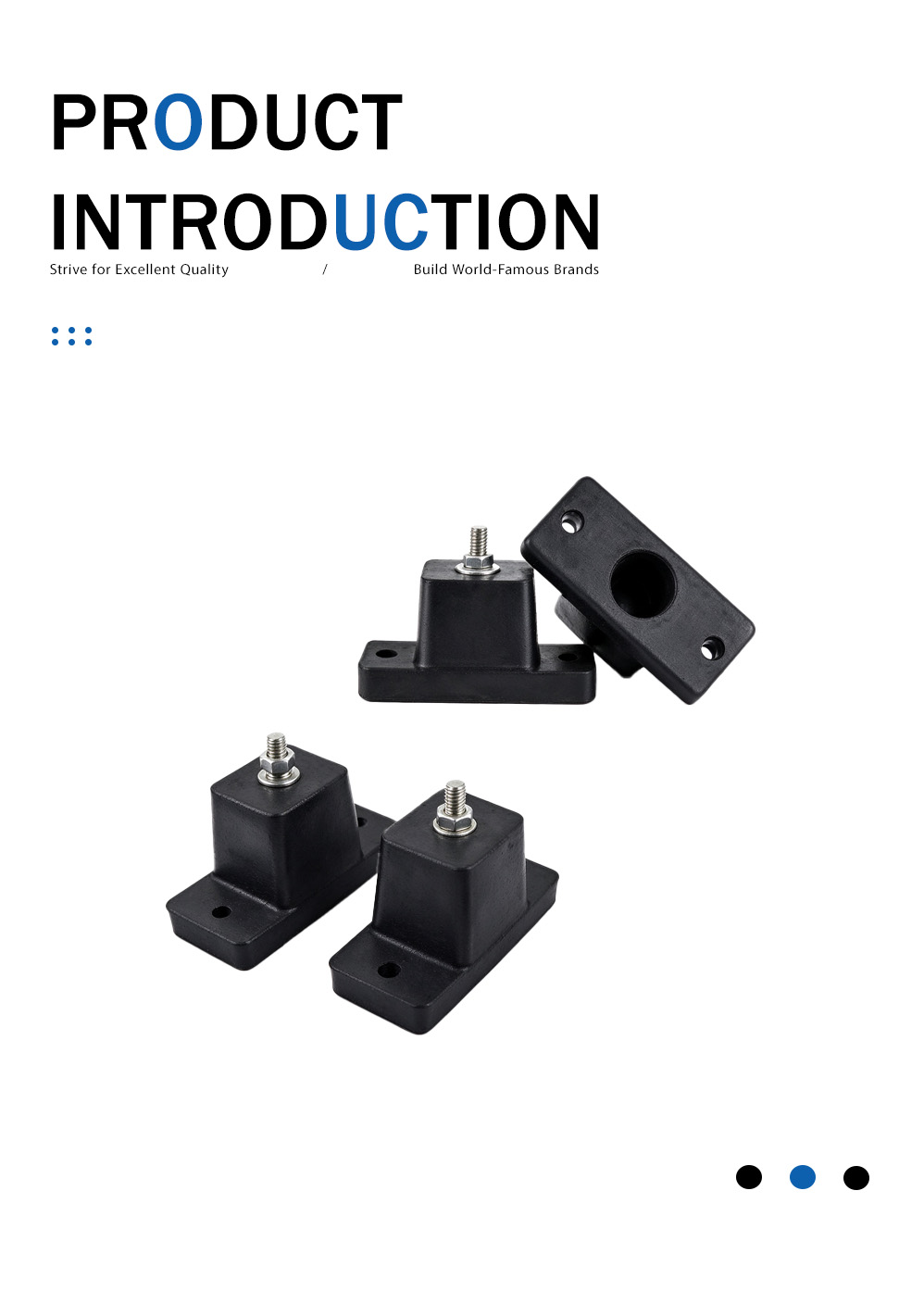 Isolador de vibração com suporte de borracha para ar condicionado Air Conditioner Rubber Bracket Vibration Isolator