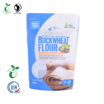 Eco Compostable Ecological Degradable Stand Up Packaging Pouch Untuk Makanan