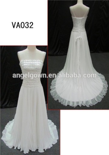 white cheap chiffon beach wedding dresses/ chiffon grecian sheath wedding dresses