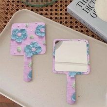 Small Plastic Handheld Custom Logo Cosmetic Mirror Supplier