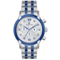 Stainless Steel Man's Sports Chronograph Wrist Watch