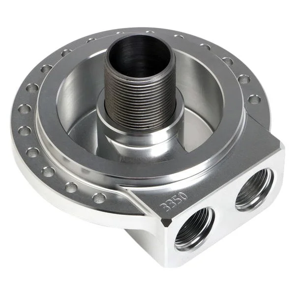 Precision 5 Axle CNC Machining Milling Billet Aluminum Remote Oil Filter Mount