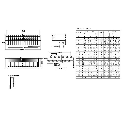 1.0mm FPC,NON ZIF,Right Angle DIP,Dual Contact FPC1.0-XXRTDXX1