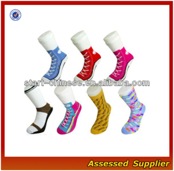 Women Silly Sneaker Socks / Cotton Converse Trainers Sneakers Funny Present NOVELTY SOCKS/ Novelty Sneaker Crew Socks