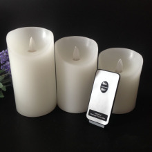 Real paraffin wax remote control pillar led candles