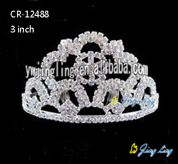 Crystal 3 Inch Wedding Crown Bride Jewelry