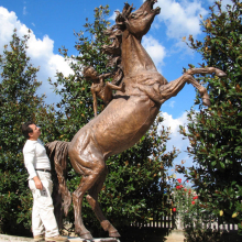 2018 Popular Outdoor Garden Bronze Jumping Horse Sculpture